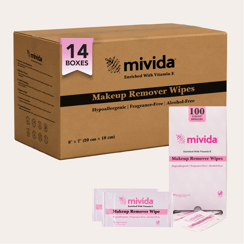 mivida Hypoallergenic Vitamin E Individually Wrapped Bulk Hotel Wipes, 1400ct