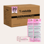 mivida Hypoallergenic Mini Makeup Remover Wipes, Vitamin E, 400ct