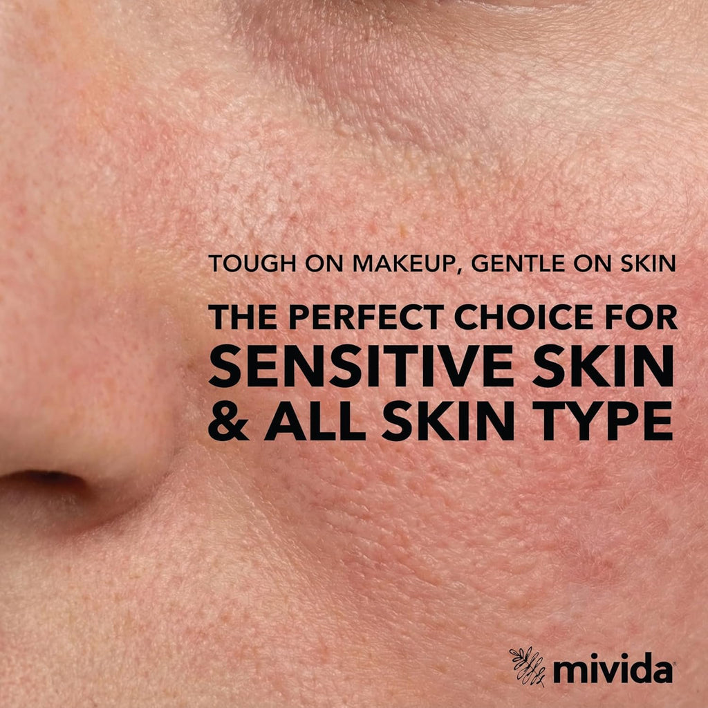 mivida Hypoallergenic Makeup Remover Wipes with Vitamin E, 50 count pack
