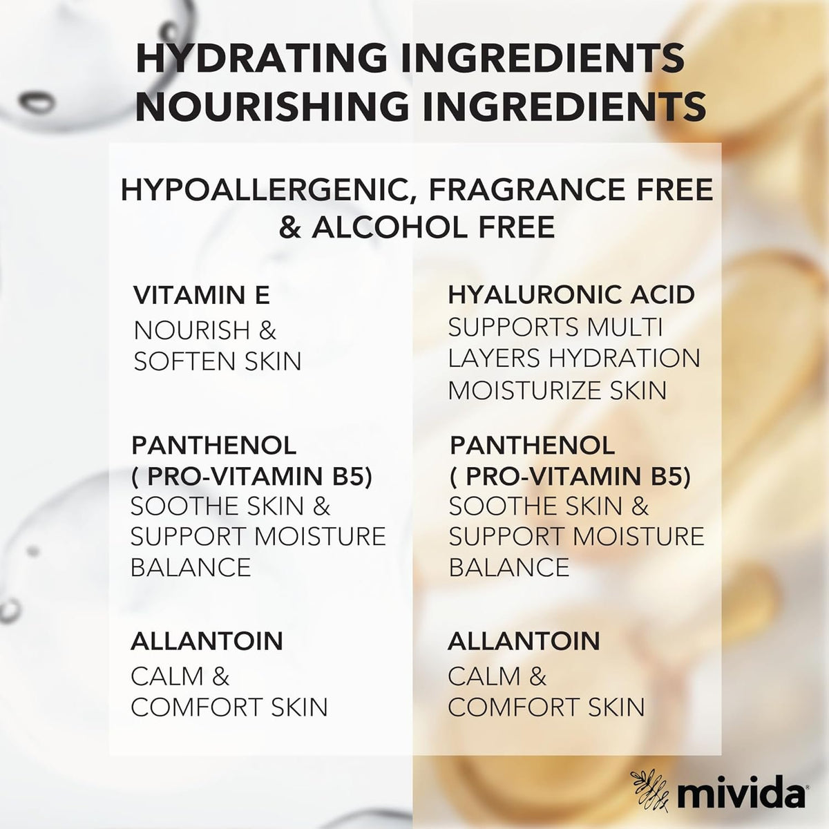 mivida Hypoallergenic Makeup Remover Wipes, Variety Box (8 Packs x 50 Wipes)